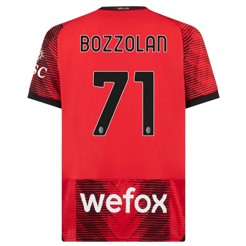 Mujer Fútbol Camiseta Andrea Bozzolan #71 Negro Rojo 1ª Equipación 2023/24 México