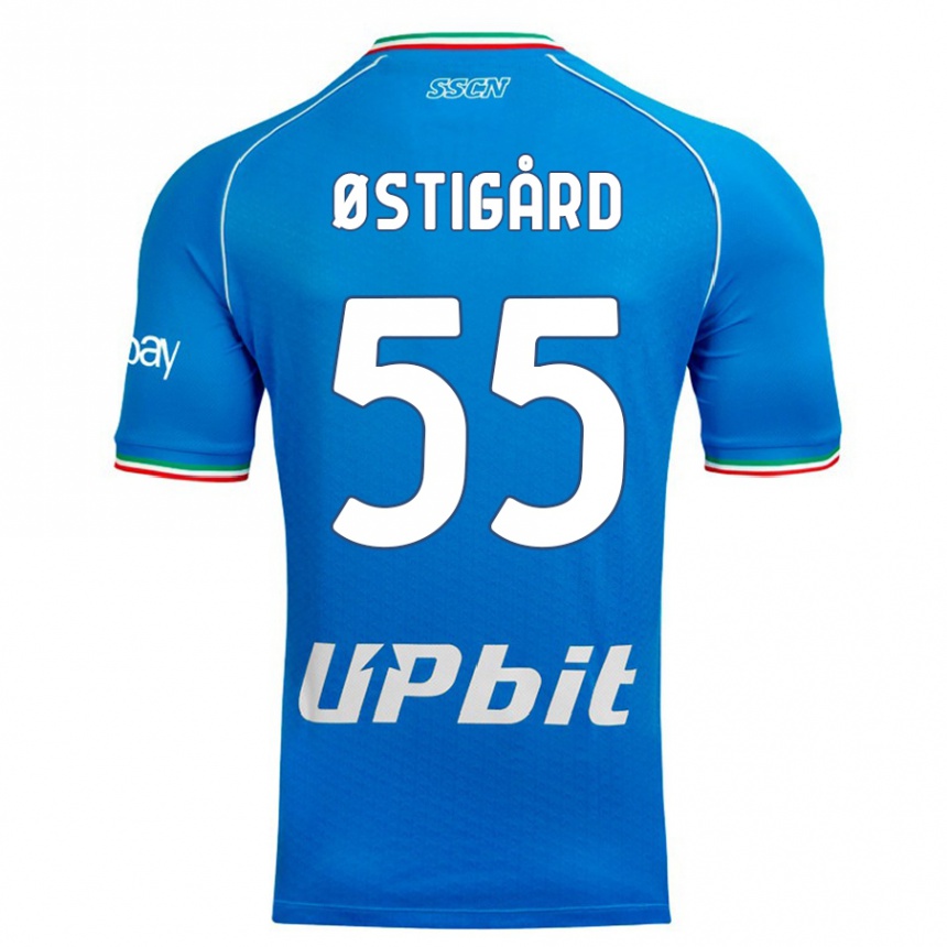 Mujer Fútbol Camiseta Leo Ostigard #55 Cielo Azul 1ª Equipación 2023/24 México