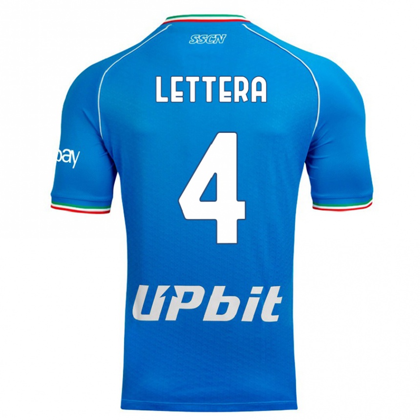 Mujer Fútbol Camiseta Alessio Lettera #4 Cielo Azul 1ª Equipación 2023/24 México