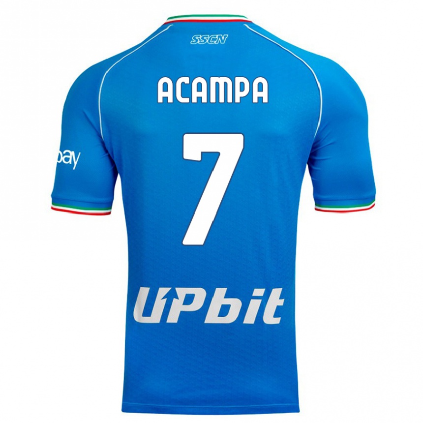 Mujer Fútbol Camiseta Davide Acampa #7 Cielo Azul 1ª Equipación 2023/24 México