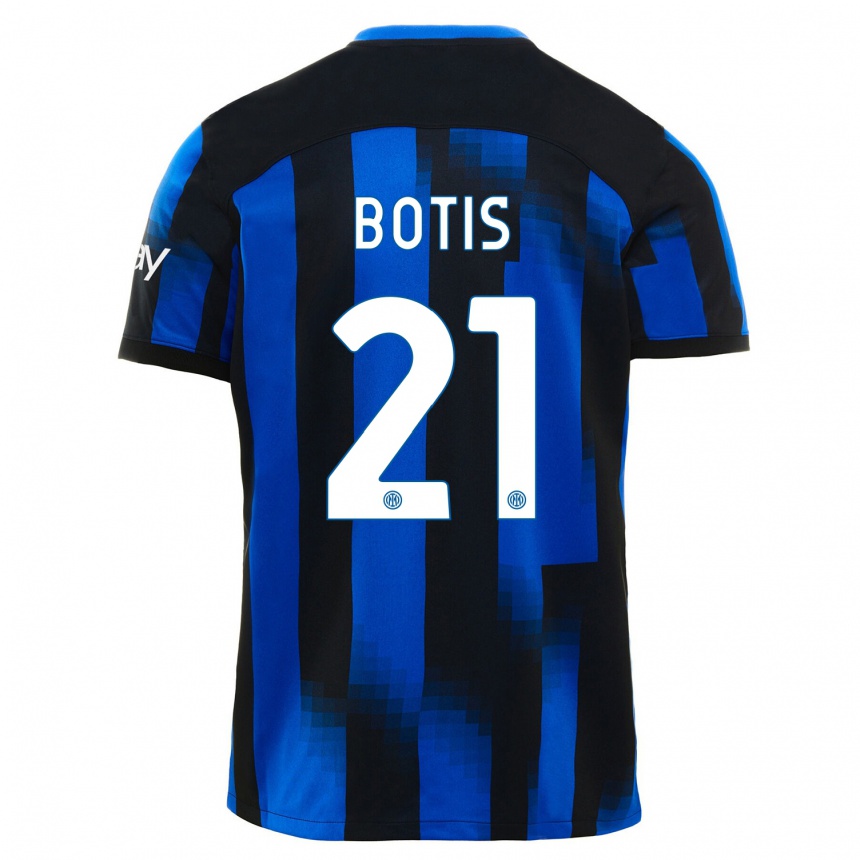 Mujer Fútbol Camiseta Nikolaos Botis #21 Azul Negro 1ª Equipación 2023/24 México