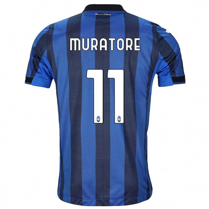 Mujer Fútbol Camiseta Simone Muratore #11 Azul Negro 1ª Equipación 2023/24 México