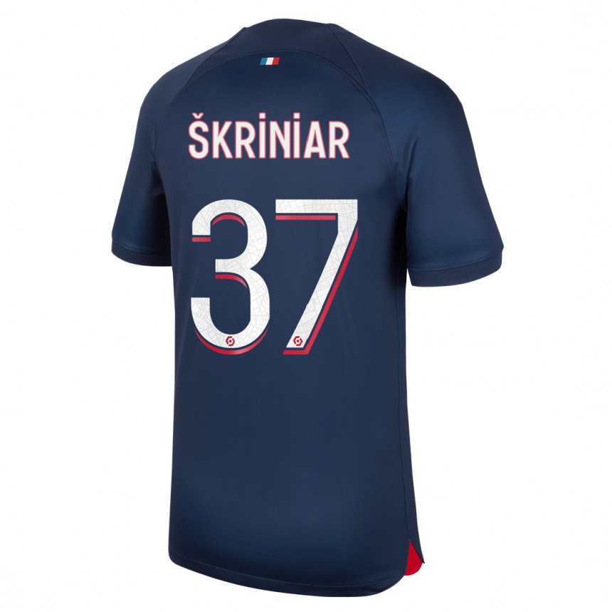 Mujer Fútbol Camiseta Milan Skriniar #37 Azul Rojo 1ª Equipación 2023/24 México