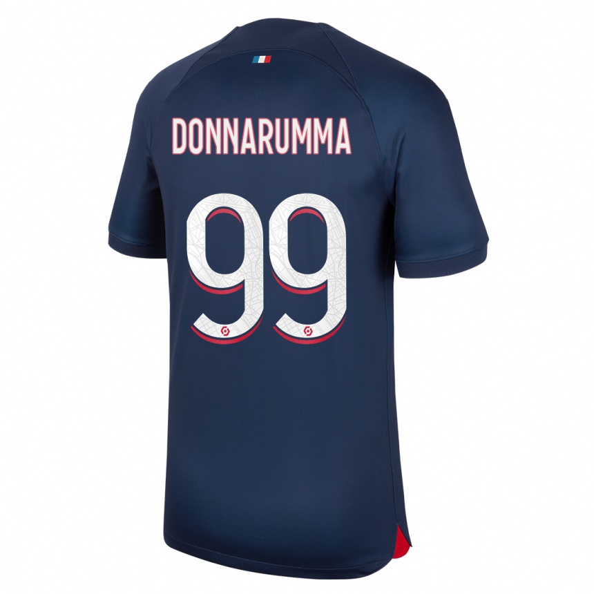 Mujer Fútbol Camiseta Gianluigi Donnarumma #99 Azul Rojo 1ª Equipación 2023/24 México