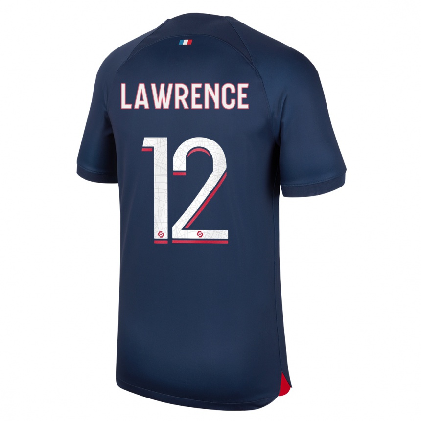 Mujer Fútbol Camiseta Ashley Lawrence #12 Azul Rojo 1ª Equipación 2023/24 México