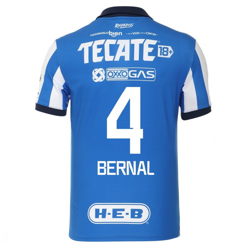 Mujer Fútbol Camiseta Rebeca Bernal #4 Azul Blanco 1ª Equipación 2023/24 México
