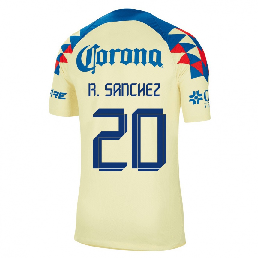Mujer Fútbol Camiseta Richard Sanchez #20 Amarillo 1ª Equipación 2023/24 México