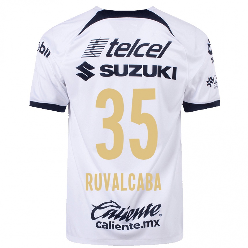 Mujer Fútbol Camiseta Jorge Ruvalcaba #35 Blanco 1ª Equipación 2023/24 México