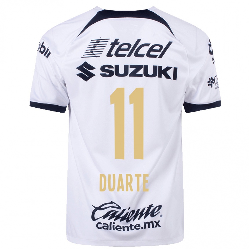 Mujer Fútbol Camiseta Luz Duarte #11 Blanco 1ª Equipación 2023/24 México