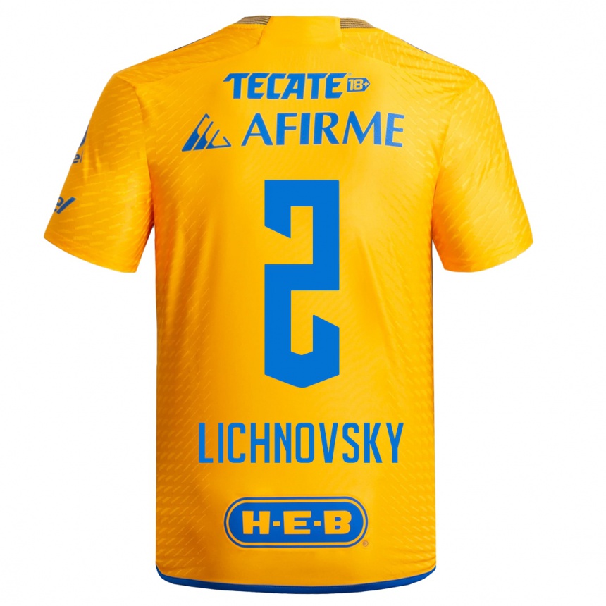 Mujer Fútbol Camiseta Igor Lichnovsky #2 Amarillo 1ª Equipación 2023/24 México