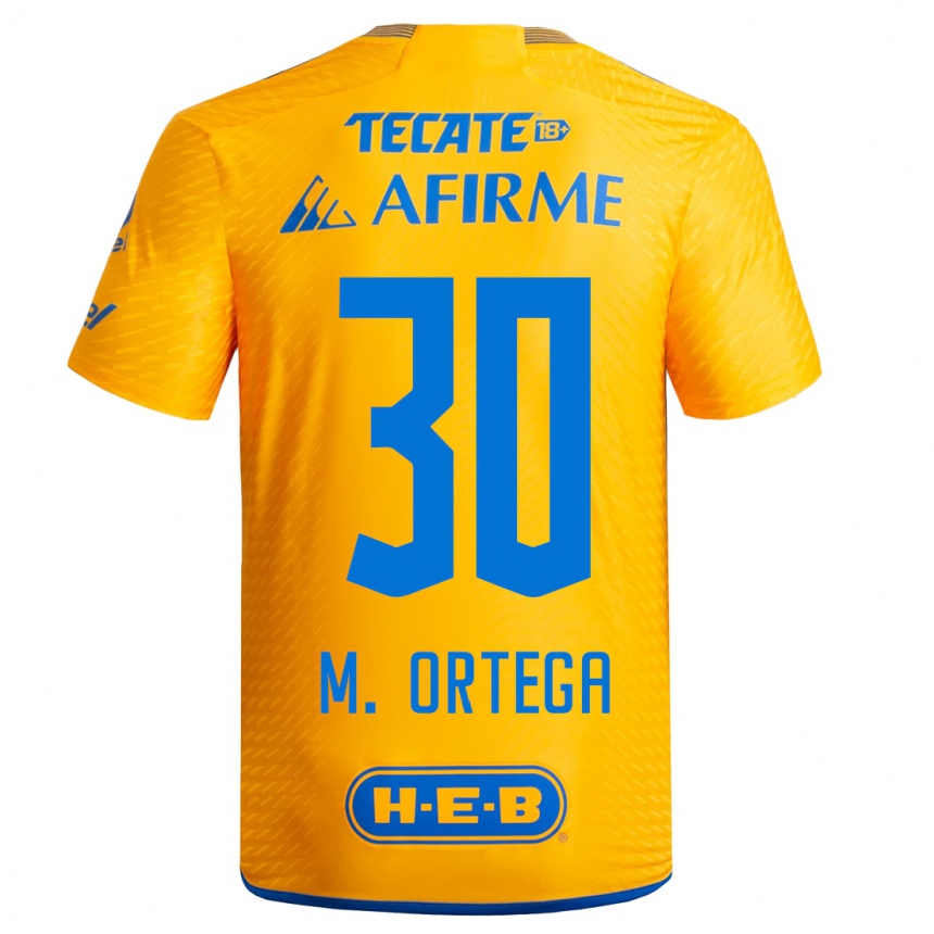 Mujer Fútbol Camiseta Miguel Ortega #30 Amarillo 1ª Equipación 2023/24 México