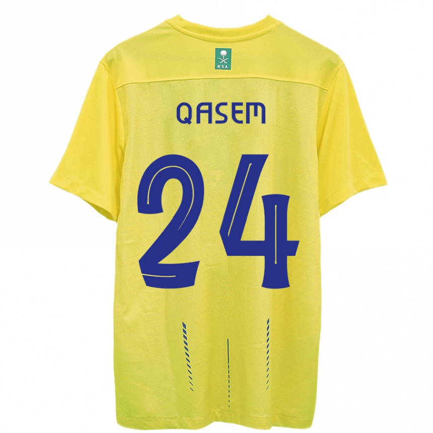 Mujer Fútbol Camiseta Mohammed Qasem #24 Amarillo 1ª Equipación 2023/24 México