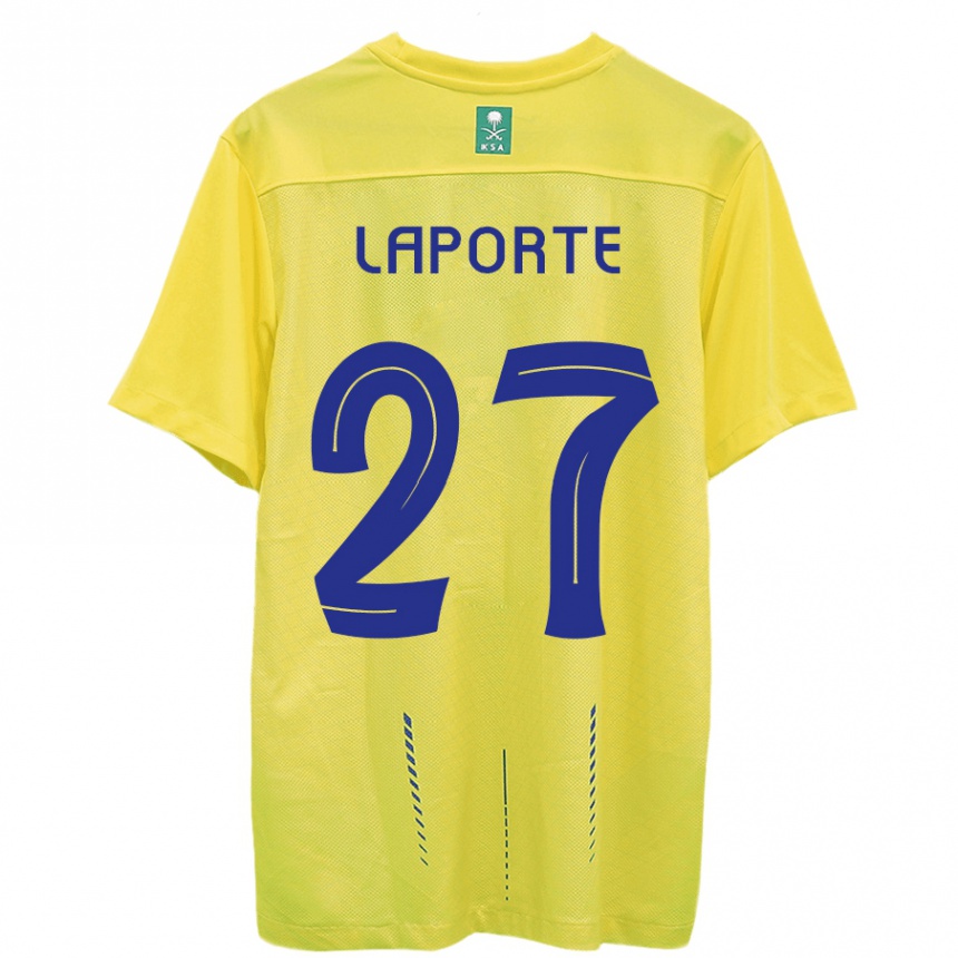 Mujer Fútbol Camiseta Aymeric Laporte #27 Amarillo 1ª Equipación 2023/24 México