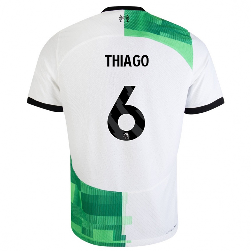 Mujer Fútbol Camiseta Thiago #6 Blanco Verde 2ª Equipación 2023/24 México