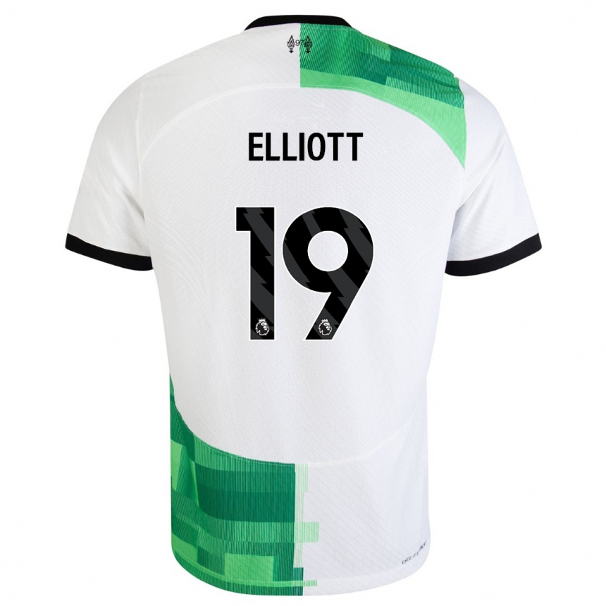 Mujer Fútbol Camiseta Harvey Elliott #19 Blanco Verde 2ª Equipación 2023/24 México