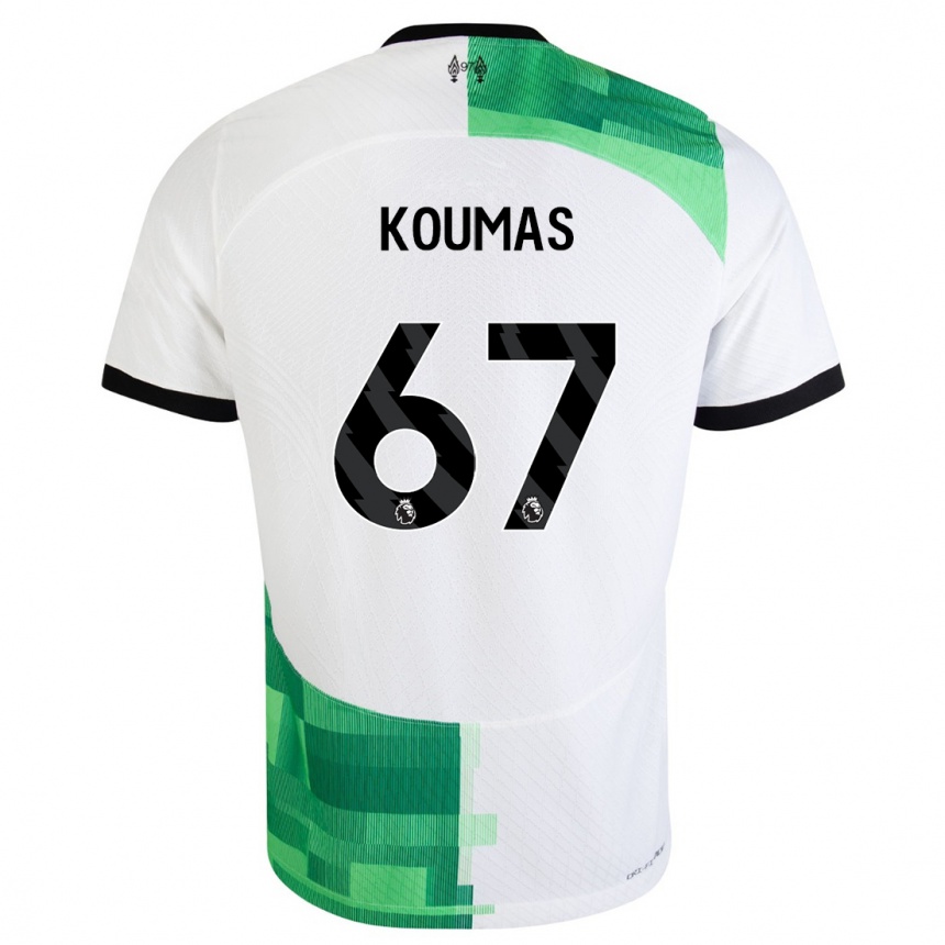 Mujer Fútbol Camiseta Lewis Koumas #67 Blanco Verde 2ª Equipación 2023/24 México