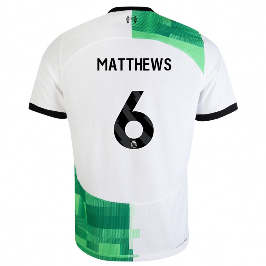 Mujer Fútbol Camiseta Jasmine Matthews #6 Blanco Verde 2ª Equipación 2023/24 México