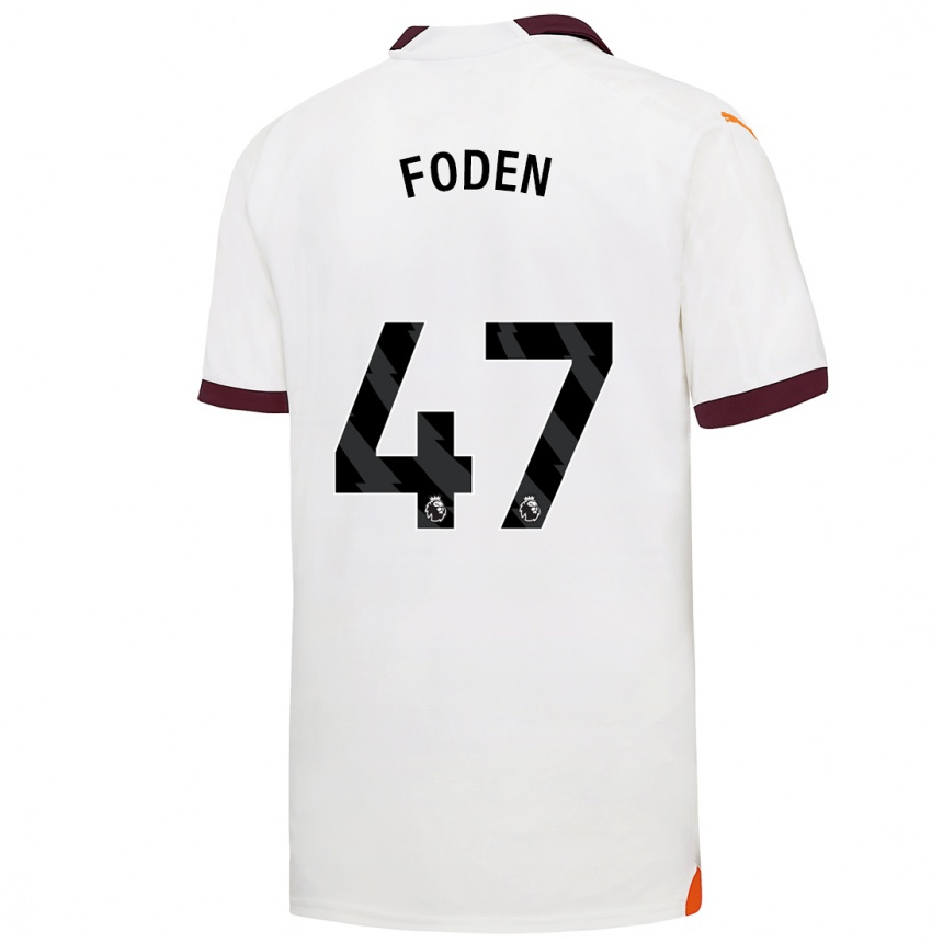 Mujer Fútbol Camiseta Phil Foden #47 Blanco 2ª Equipación 2023/24 México