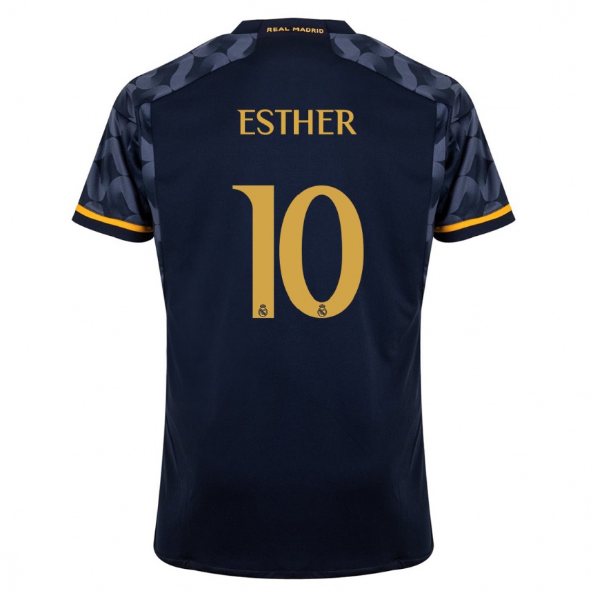 Mujer Fútbol Camiseta Esther Gonzalez #10 Azul Oscuro 2ª Equipación 2023/24 México