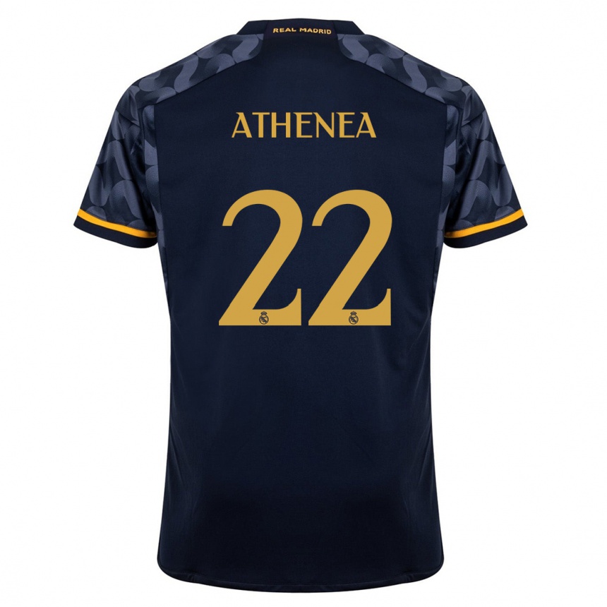 Mujer Fútbol Camiseta Athenea Del Castillo #22 Azul Oscuro 2ª Equipación 2023/24 México