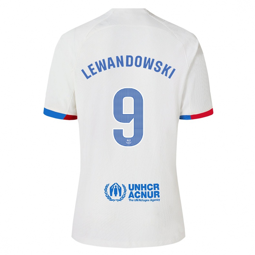 Mujer Fútbol Camiseta Robert Lewandowski #9 Blanco 2ª Equipación 2023/24 México