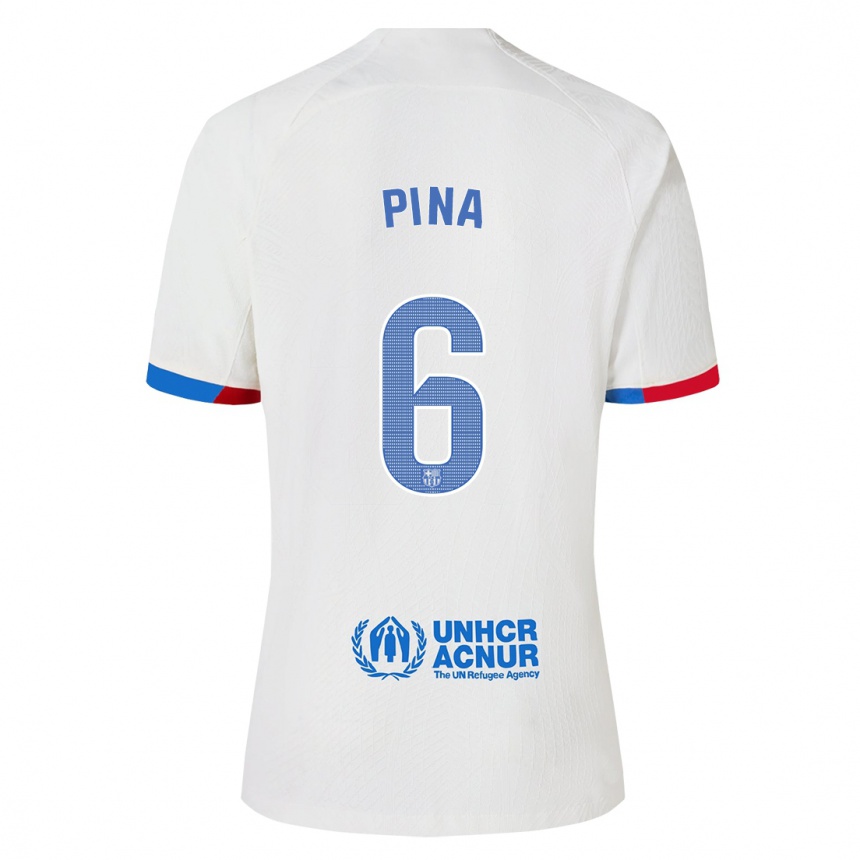 Mujer Fútbol Camiseta Claudia Pina #6 Blanco 2ª Equipación 2023/24 México