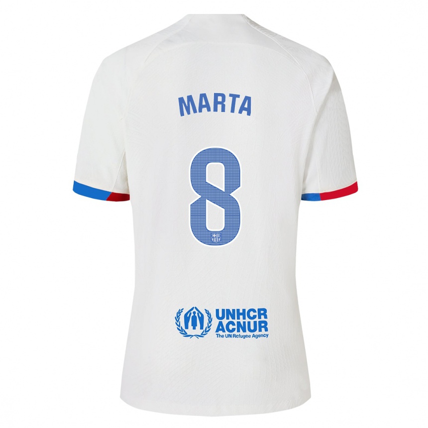 Mujer Fútbol Camiseta Marta Torrejon #8 Blanco 2ª Equipación 2023/24 México