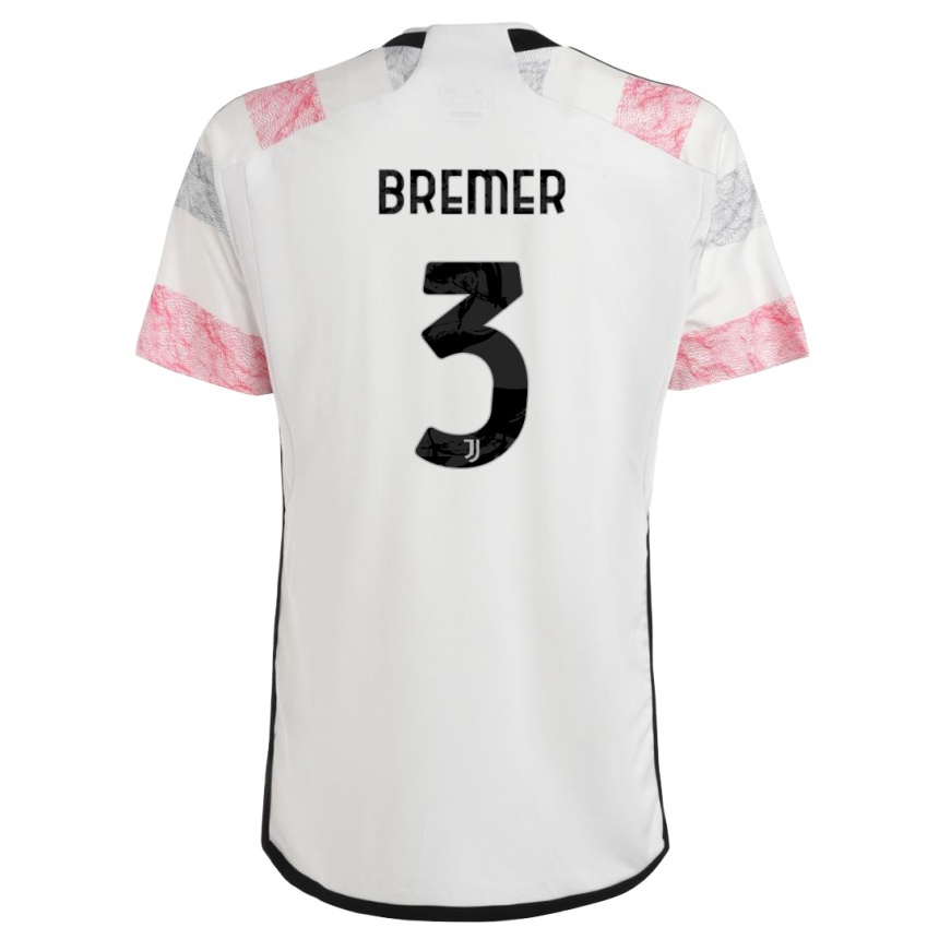 Mujer Fútbol Camiseta Bremer #3 Blanco Rosa 2ª Equipación 2023/24 México