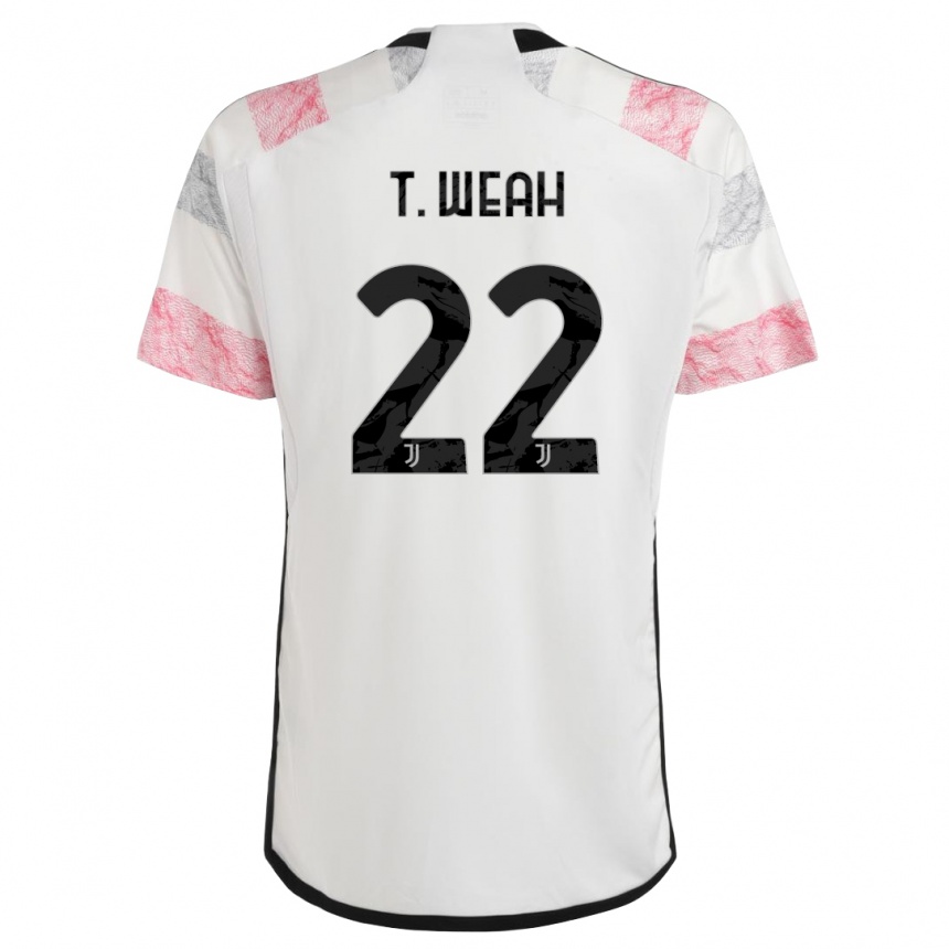 Mujer Fútbol Camiseta Timothy Weah #22 Blanco Rosa 2ª Equipación 2023/24 México