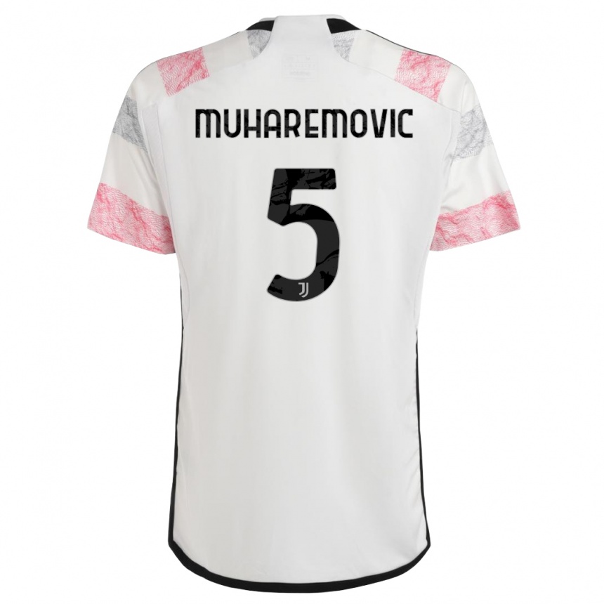 Mujer Fútbol Camiseta Tarik Muharemovic #5 Blanco Rosa 2ª Equipación 2023/24 México