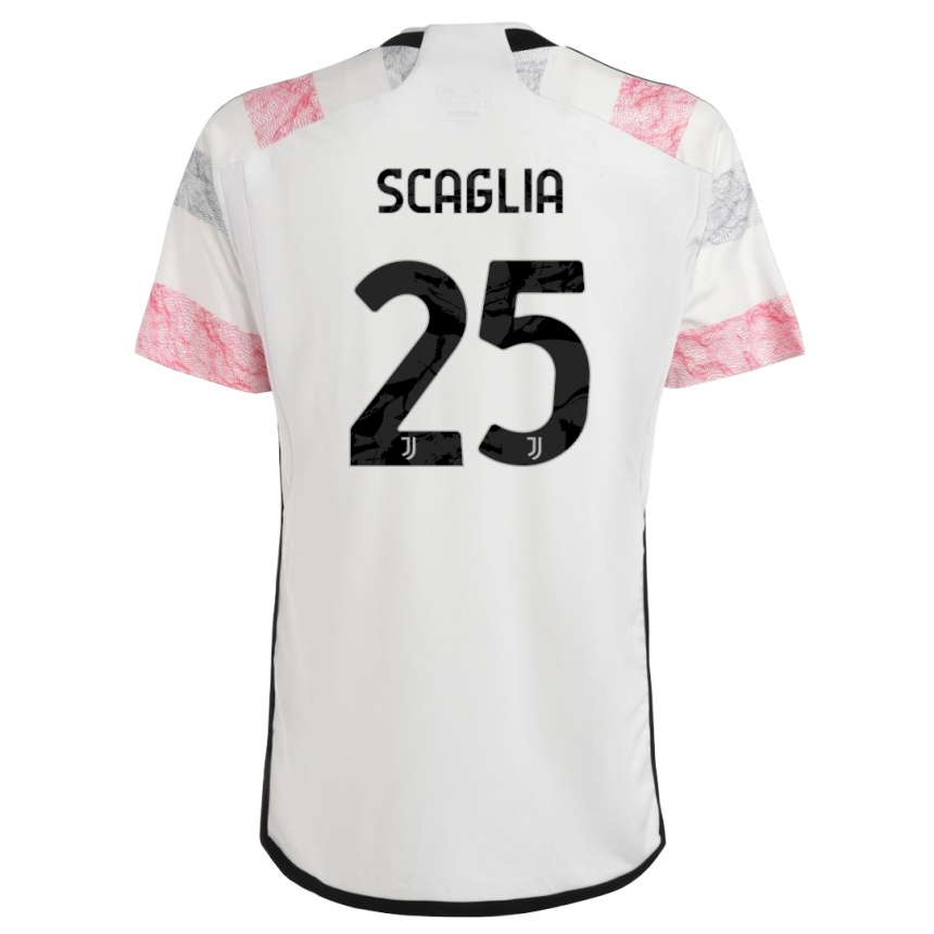 Mujer Fútbol Camiseta Simone Scaglia #25 Blanco Rosa 2ª Equipación 2023/24 México