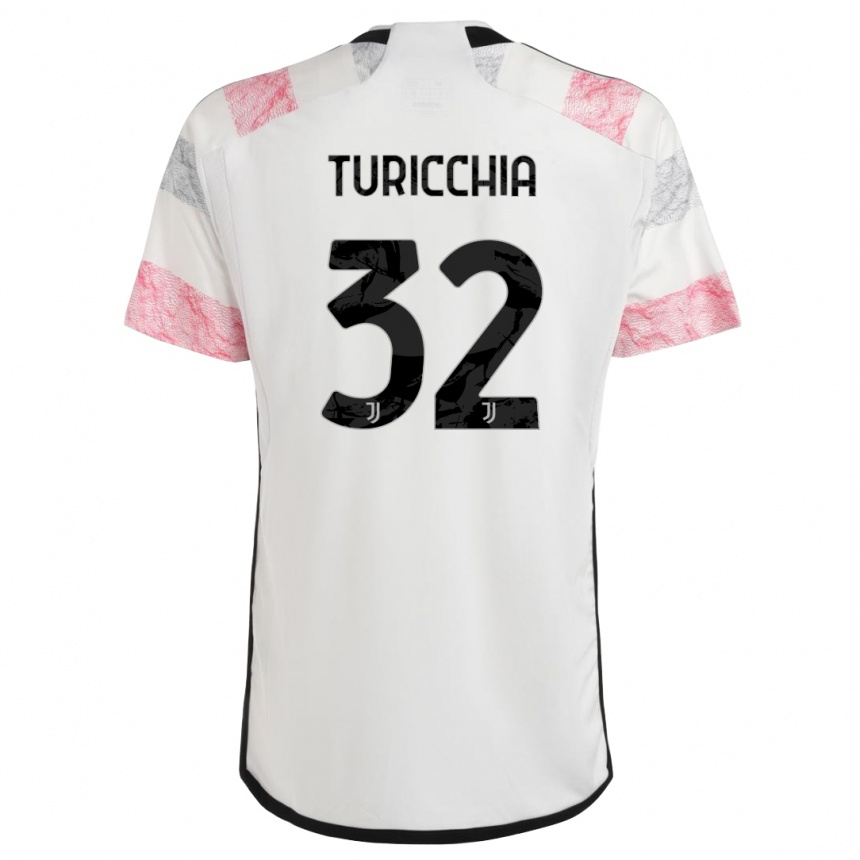 Mujer Fútbol Camiseta Riccardo Turicchia #32 Blanco Rosa 2ª Equipación 2023/24 México