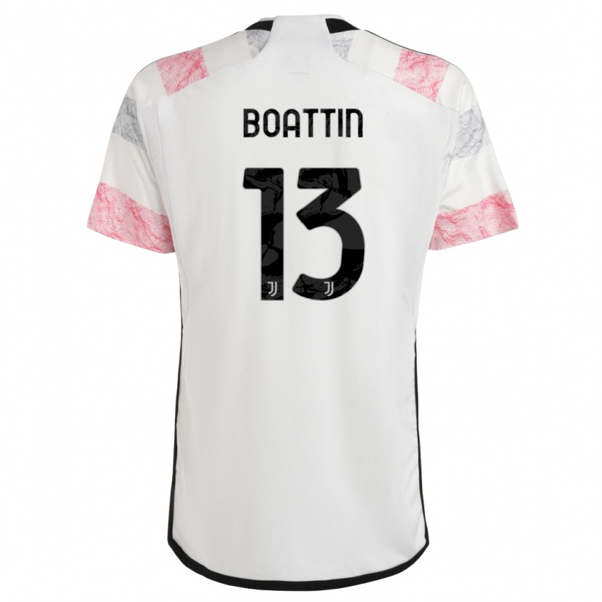 Mujer Fútbol Camiseta Lisa Boattin #13 Blanco Rosa 2ª Equipación 2023/24 México