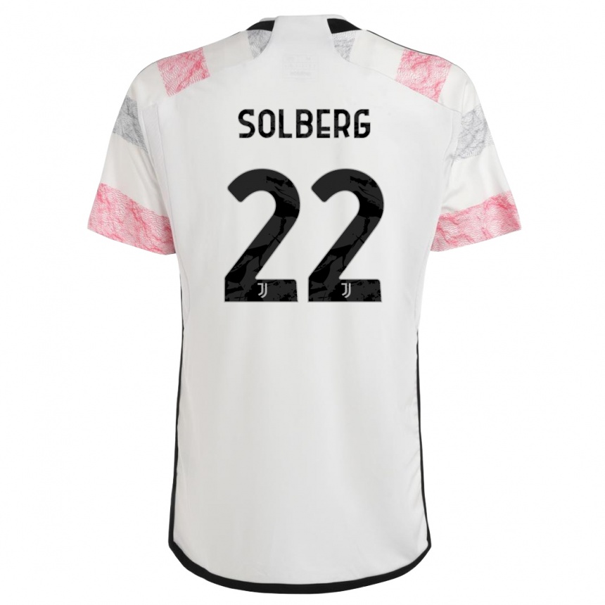 Mujer Fútbol Camiseta Elias Solberg #22 Blanco Rosa 2ª Equipación 2023/24 México