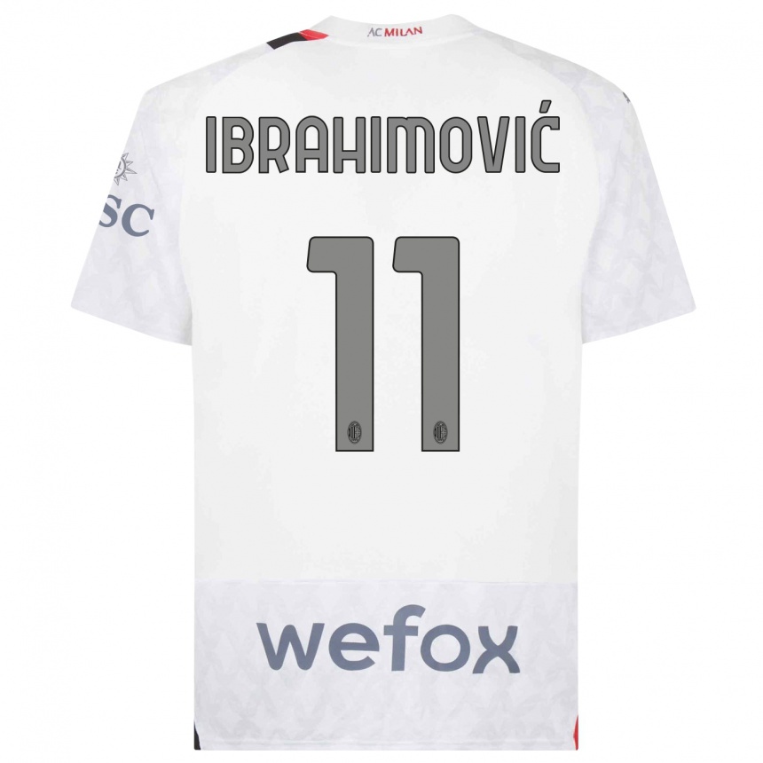 Mujer Fútbol Camiseta Zlatan Ibrahimovic #11 Blanco 2ª Equipación 2023/24 México