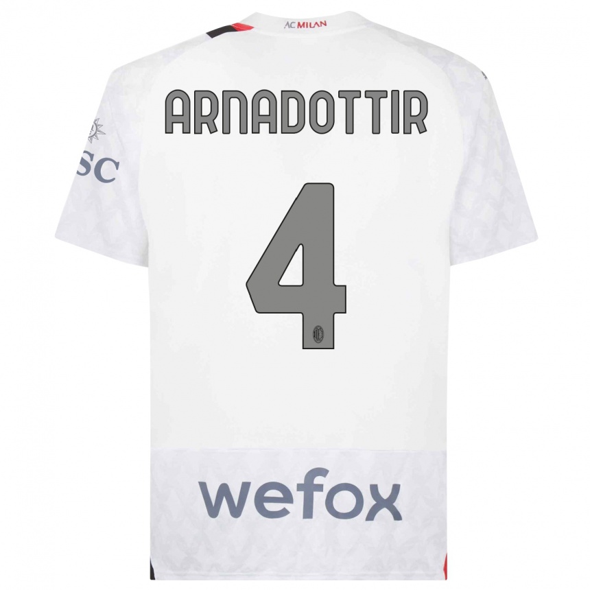 Mujer Fútbol Camiseta Guony Arnadottir #4 Blanco 2ª Equipación 2023/24 México