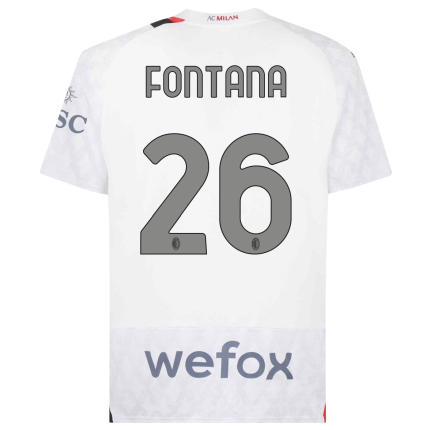 Mujer Fútbol Camiseta Francesco Fontana #26 Blanco 2ª Equipación 2023/24 México