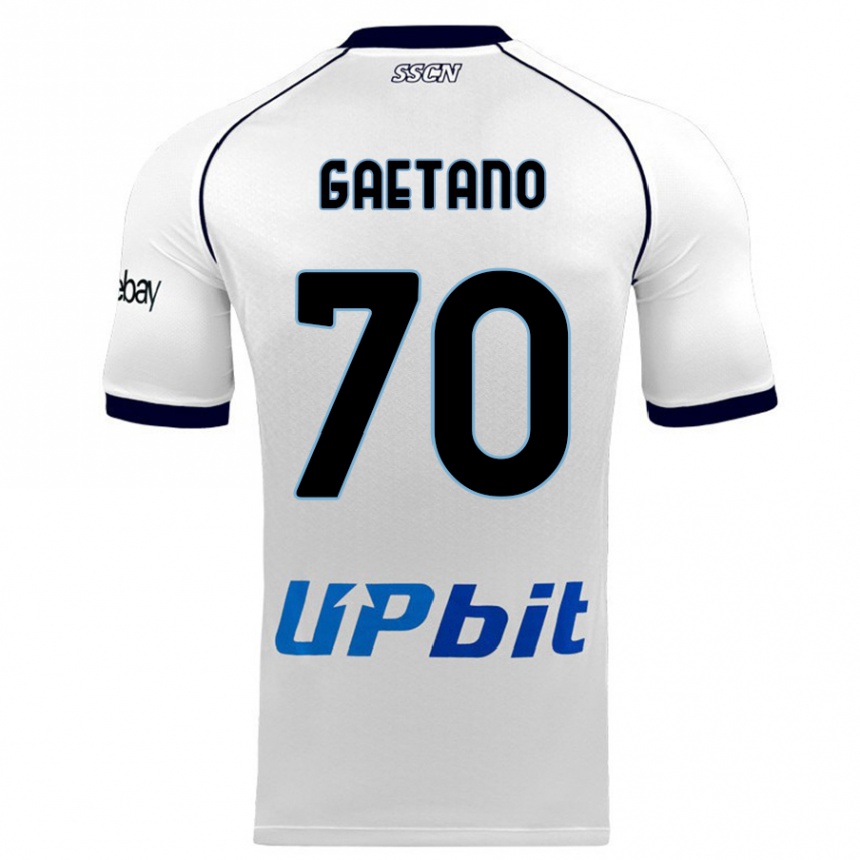 Mujer Fútbol Camiseta Gianluca Gaetano #70 Blanco 2ª Equipación 2023/24 México