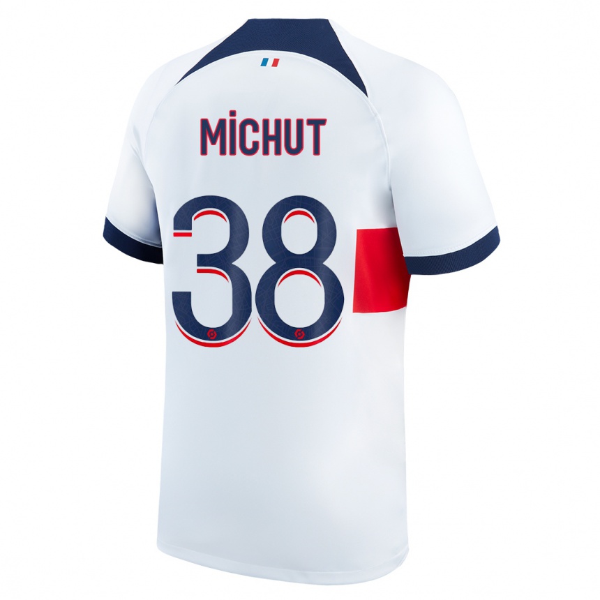 Mujer Fútbol Camiseta Edouard Michut #38 Blanco 2ª Equipación 2023/24 México