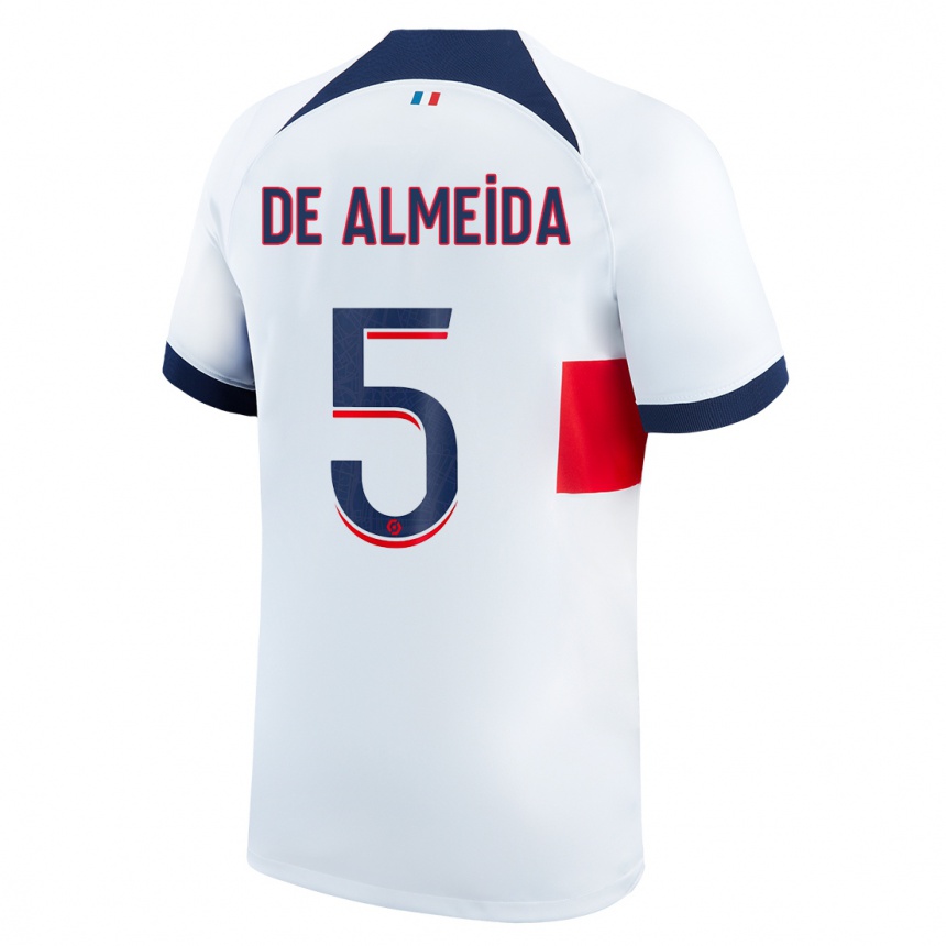 Mujer Fútbol Camiseta Elisa De Almeida #5 Blanco 2ª Equipación 2023/24 México