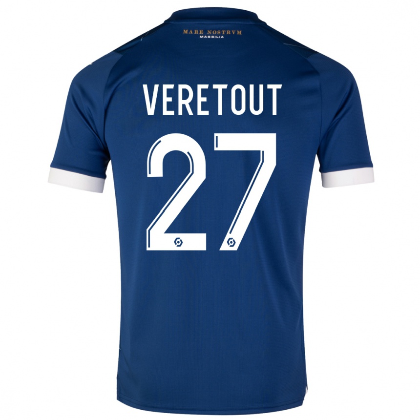 Mujer Fútbol Camiseta Jordan Veretout #27 Azul Oscuro 2ª Equipación 2023/24 México