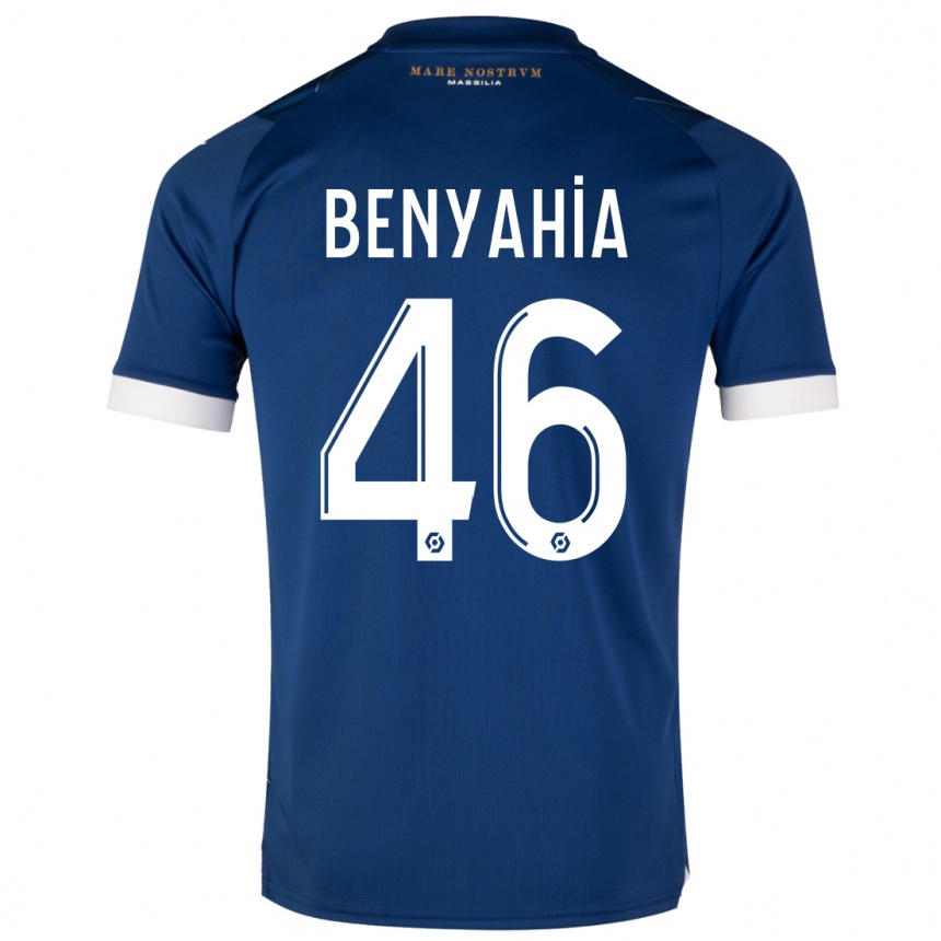 Mujer Fútbol Camiseta Aylan Benyahia-Tani #46 Azul Oscuro 2ª Equipación 2023/24 México