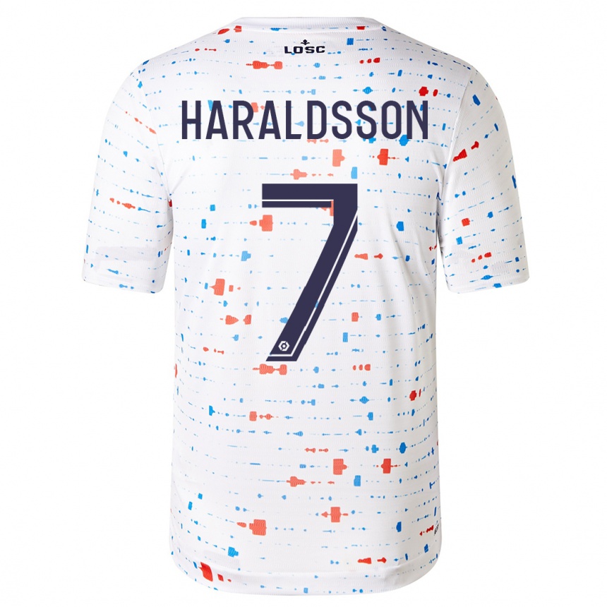 Mujer Fútbol Camiseta Hákon Arnar Haraldsson #7 Blanco 2ª Equipación 2023/24 México