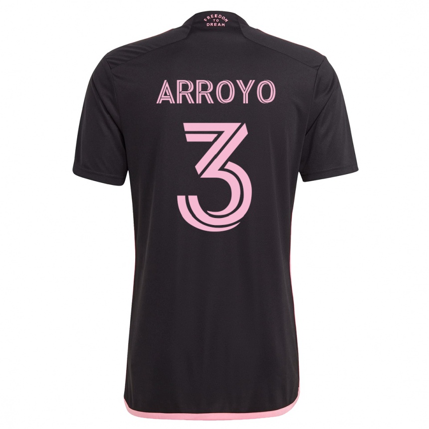 Mujer Fútbol Camiseta Dixon Arroyo #3 Negro 2ª Equipación 2023/24 México