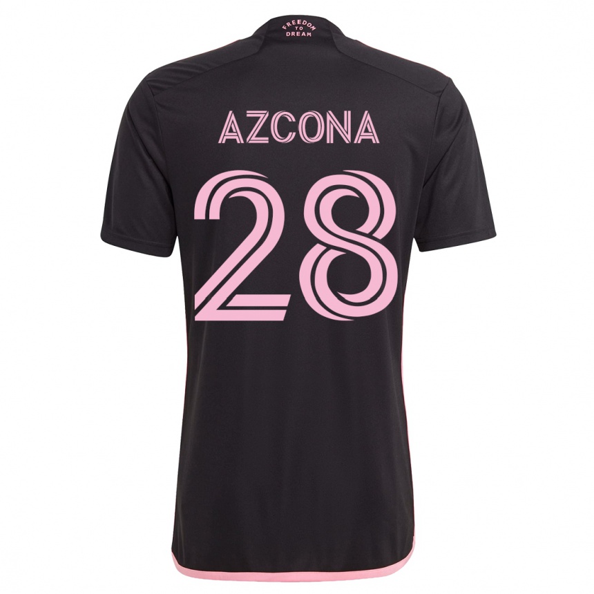 Mujer Fútbol Camiseta Edison Azcona #28 Negro 2ª Equipación 2023/24 México