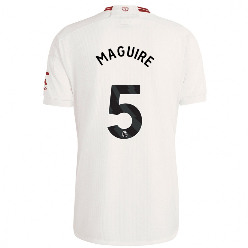 Mujer Fútbol Camiseta Harry Maguire #5 Blanco Equipación Tercera 2023/24 México