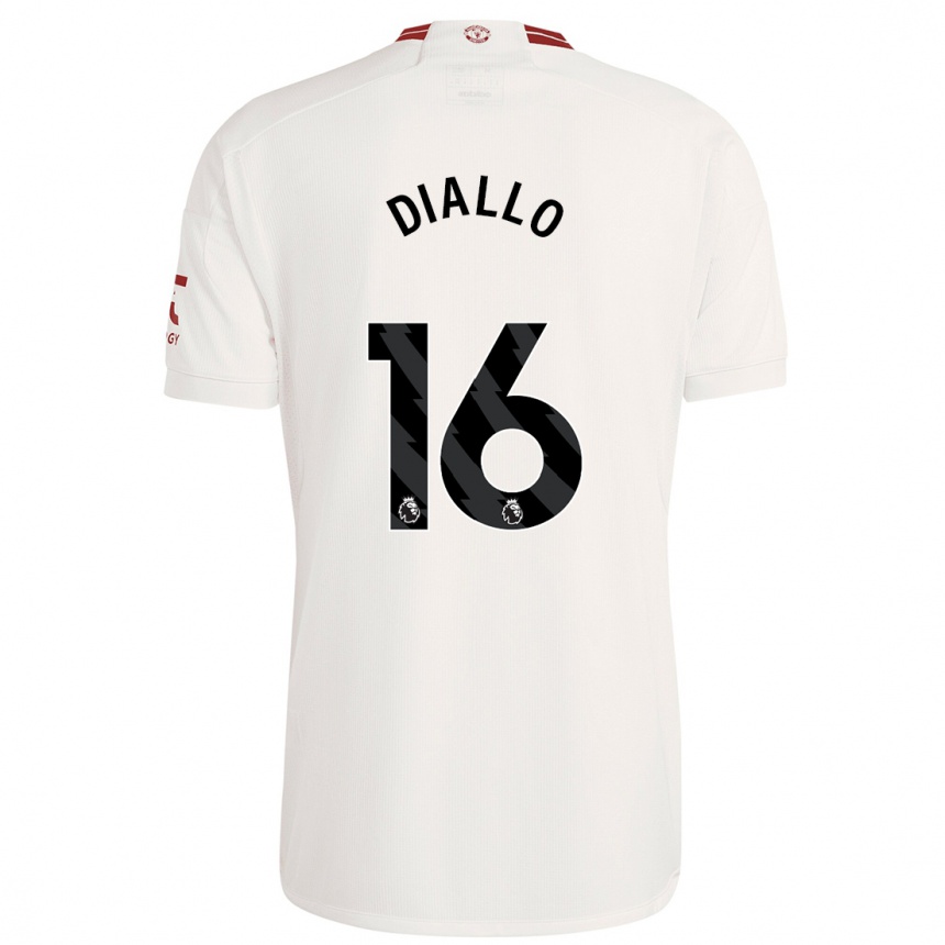 Mujer Fútbol Camiseta Amad Diallo #16 Blanco Equipación Tercera 2023/24 México