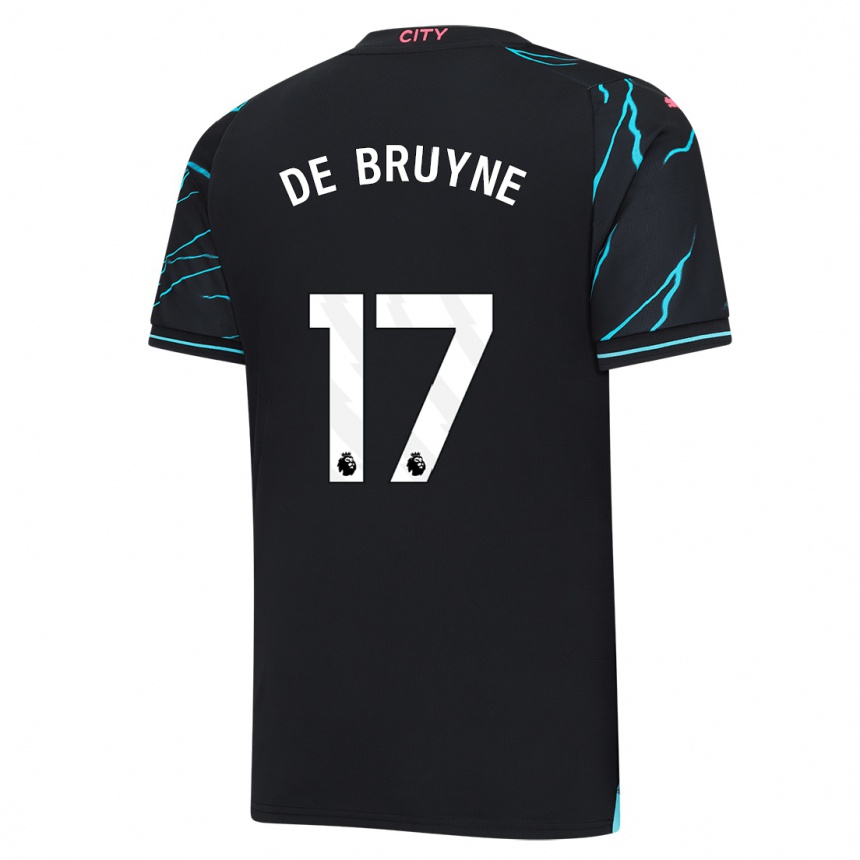 Mujer Fútbol Camiseta Kevin De Bruyne #17 Azul Oscuro Equipación Tercera 2023/24 México