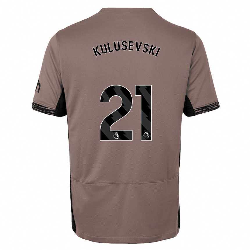 Mujer Fútbol Camiseta Dejan Kulusevski #21 Beige Obscuro Equipación Tercera 2023/24 México