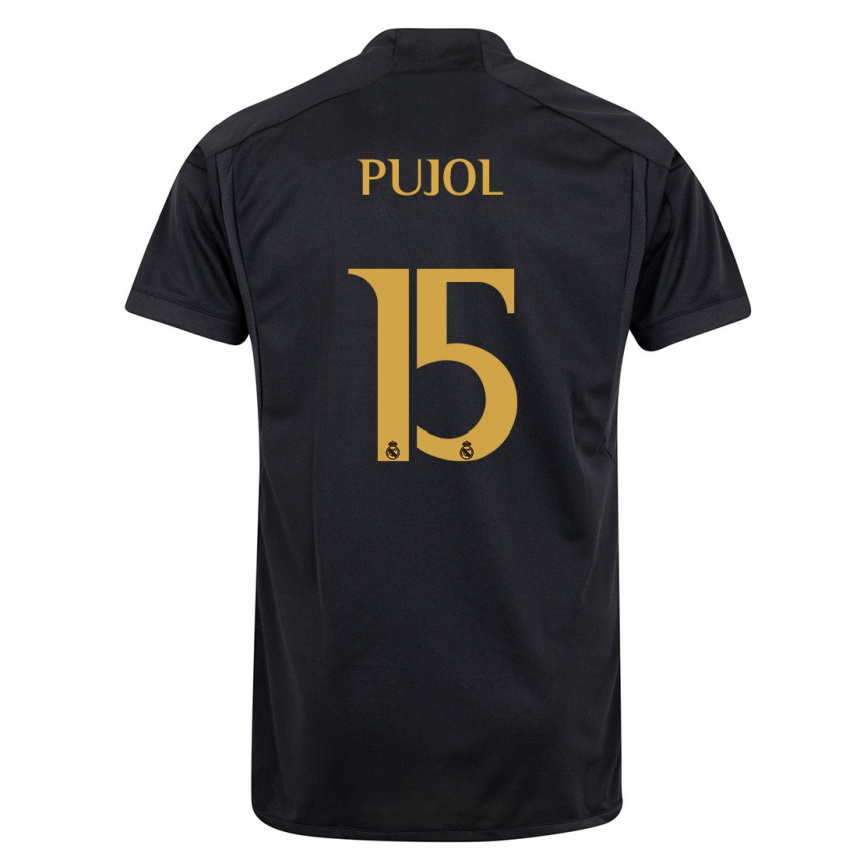 Mujer Fútbol Camiseta Edgar Pujol #15 Negro Equipación Tercera 2023/24 México